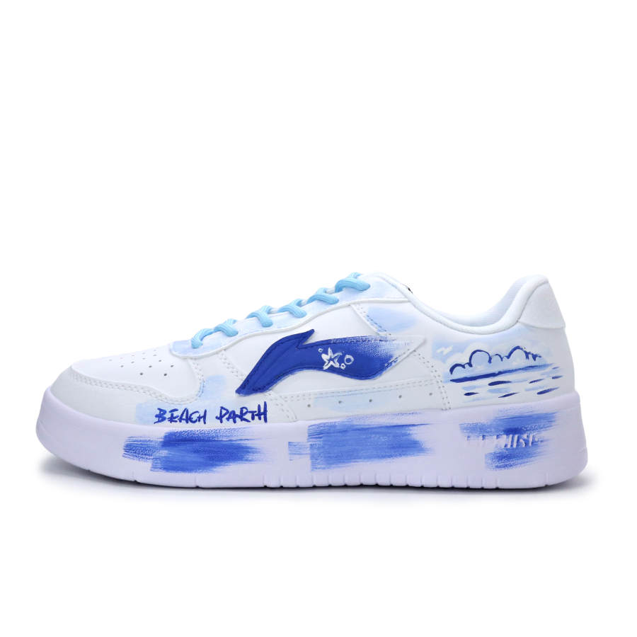 Li-Ning Li Ning Floating Boat Lightweight And Breathable Low top Skateboard Shoes Unisex Blue White