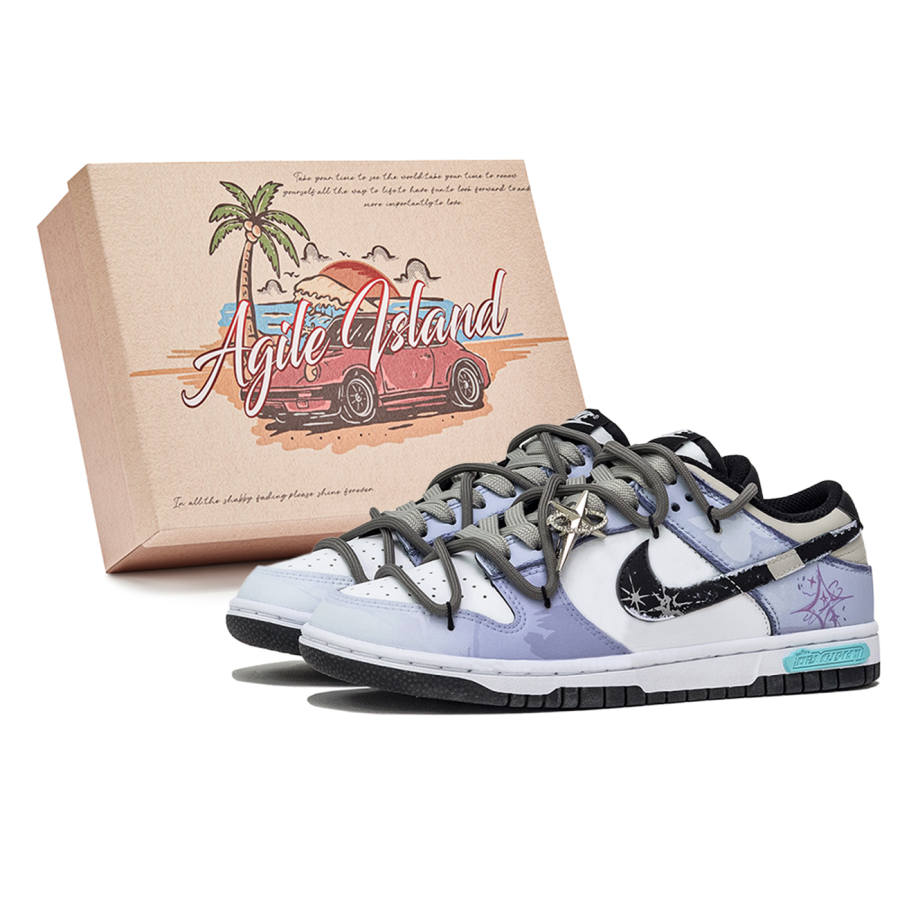 Nike Nike Dunk Lively Island, Box, Starry Love Song Abrasion Resistant Abrasion Resistant Low top Skateboard Shoes Unisex