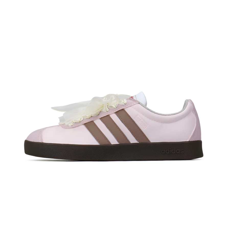Adidas Adidas VL COURT 2.0 Leather Abrasion Resistant Low top Skateboard Shoes Unisex Pink Brown