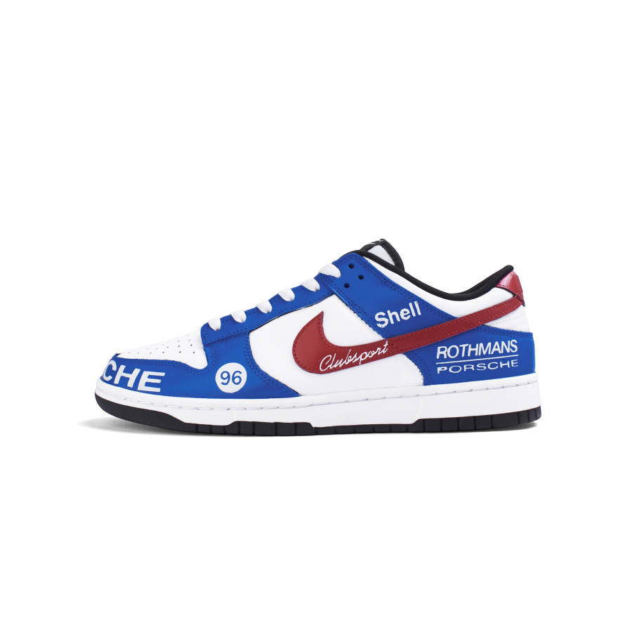 Nike Nike Dunk Synthetic Leather Abrasion Resistant Low top Skateboard Shoes Unisex Blue White
