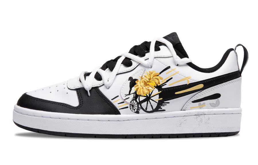 Nike Nike Court Borough Mu La Banana Sprint Abrasion Resistant Low top Skateboard Shoes Women's Black White