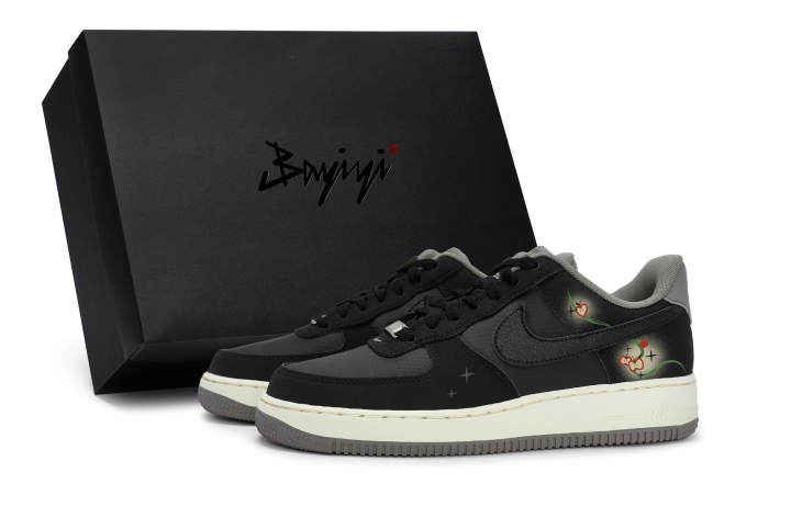 Nike Nike Air Force 1 Skateboard Shoes Unisex Low Top Black