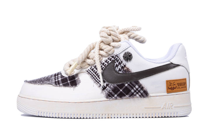Nike Nike Air Force 1 Low top Skateboard Shoes Men's Beige White Brown