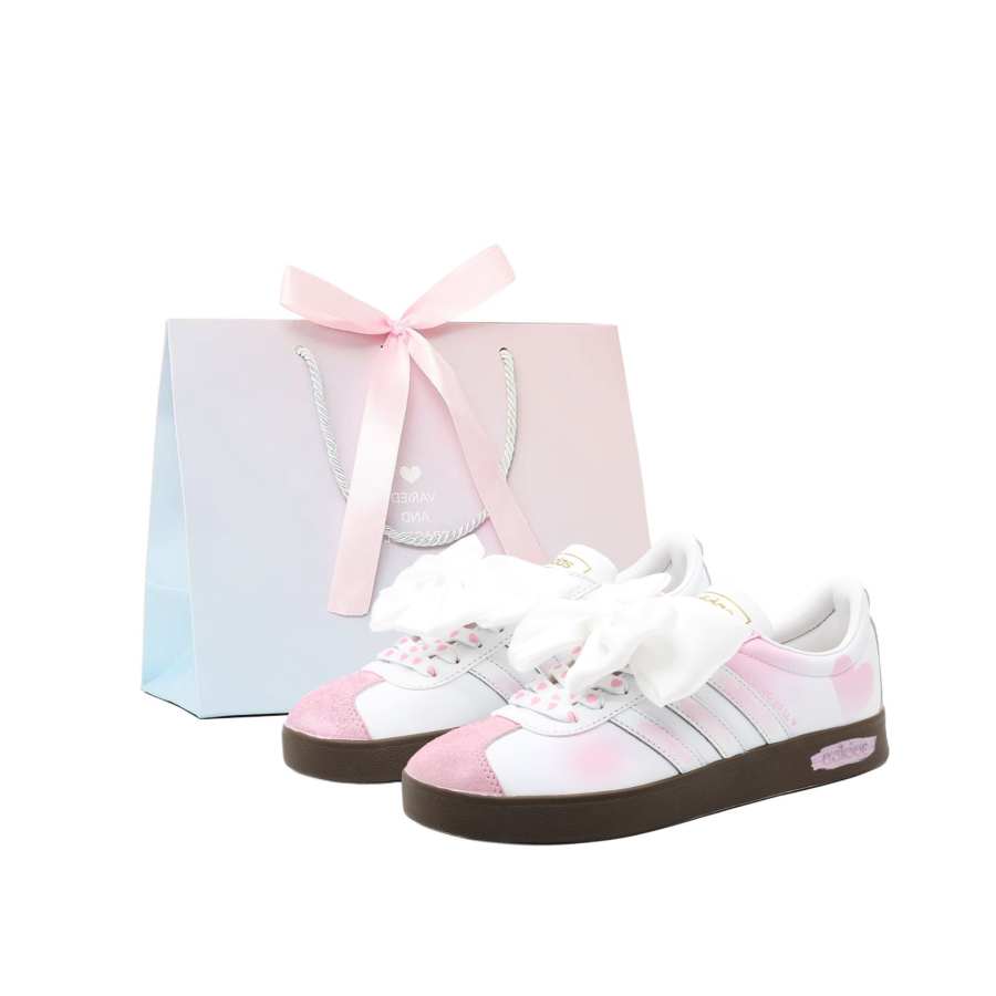 Adidas Adidas Neo VL COURT 2.0 Abrasion Resistant Abrasion Resistant Low top Skateboard Shoes Women's White Pink