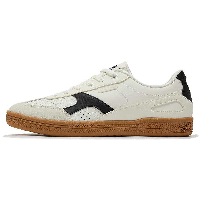 361° Slip Resistant Abrasion Resistant Low top Skateboard Shoes Men's White Black