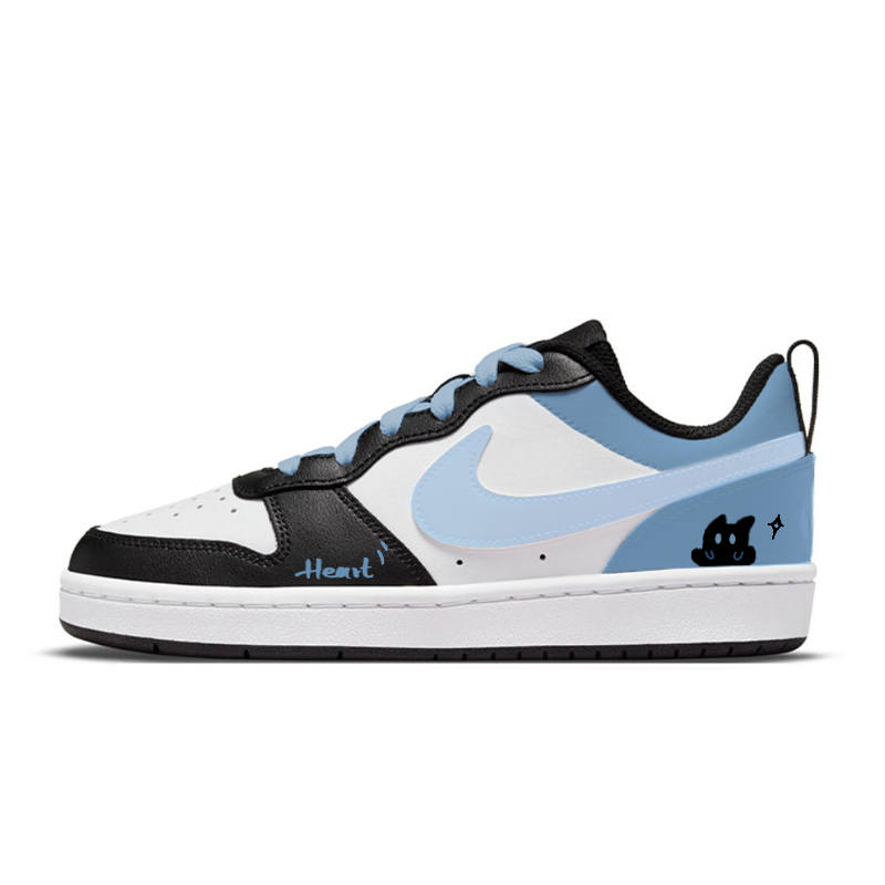 Nike Nike Court Borough Soothing Blue Heart Low top Skateboard Shoes Women's Blue Black