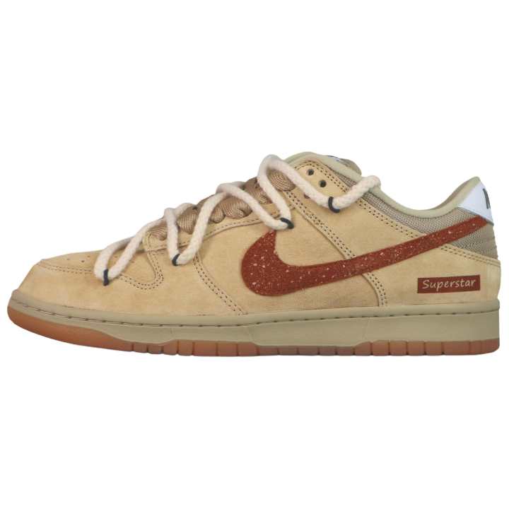 Nike Nike Dunk SB Abrasion Resistant Abrasion Resistant Low top Skateboard Shoes Unisex Brown Red
