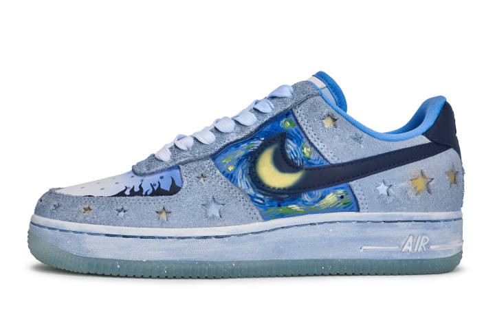 Nike Nike Air Force 1 811 Manufacturing, Starry Moonlit Night Abrasion Resistant Abrasion Resistant Low top Skateboard Shoes