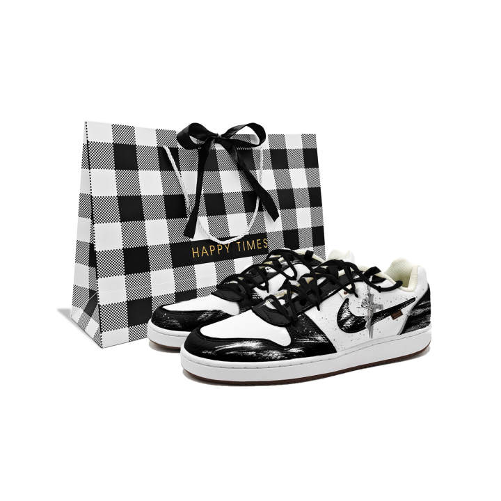 Nike Nike EBERNON Silver Killer Slip Resistant Abrasion Resistant Low top Skateboard Shoes Men's