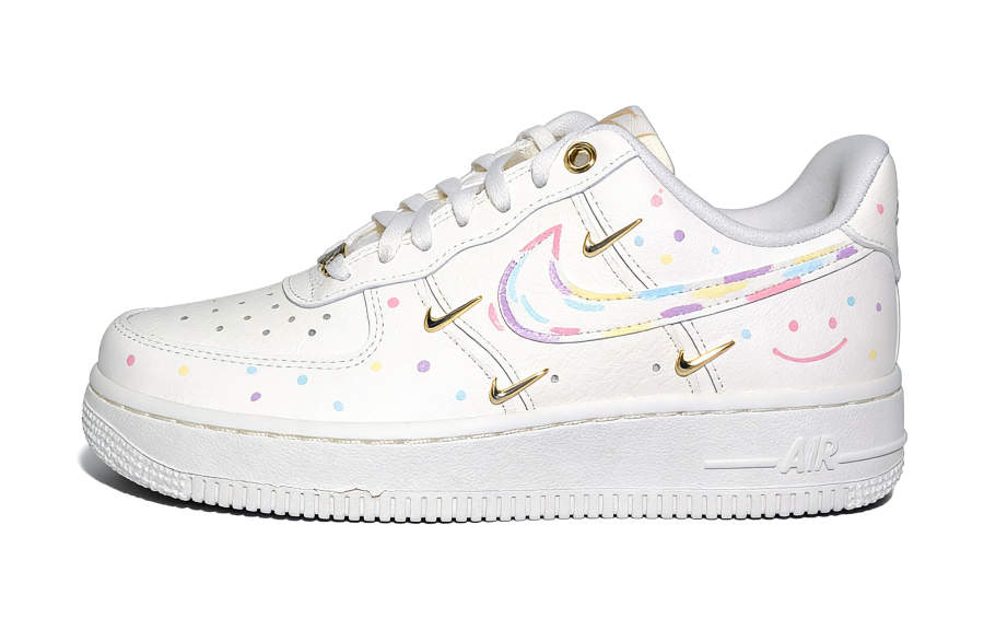 Nike Nike Air Force 1 Litchi Sugar Abrasion Resistant Low top Skateboard Shoes Women's White