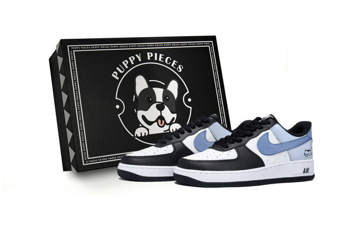 Nike Nike Air Force 1 Low top Skateboard Shoes Men's White Blue