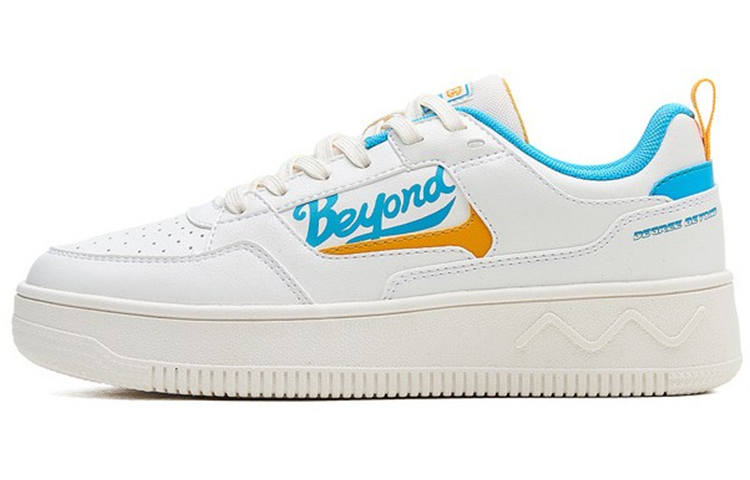 361° Height Increasing Slip Resistant And Breathable Low top Skateboard Shoes Women's White Blue Yellow