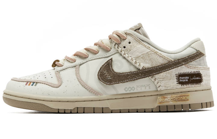 Nike Nike Dunk Slip Resistant Abrasion Resistant Low top Skateboard Shoes Unisex Beige White Yellow