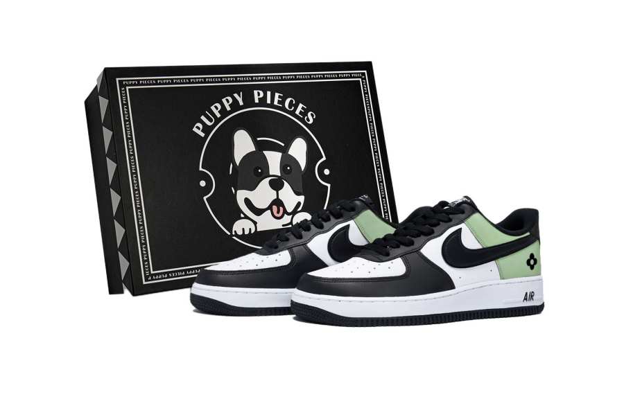 Nike Nike Air Force 1 Iris Matcha, Special Shoe Box Slip Resistant Low top Skateboard Shoes Men's White Green