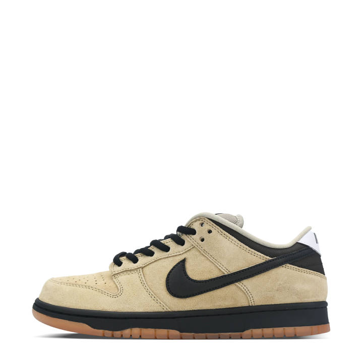 Nike Nike Dunk SB Low Pro Suede Abrasion Resistant Low top Skateboard Shoes Unisex Beige Black