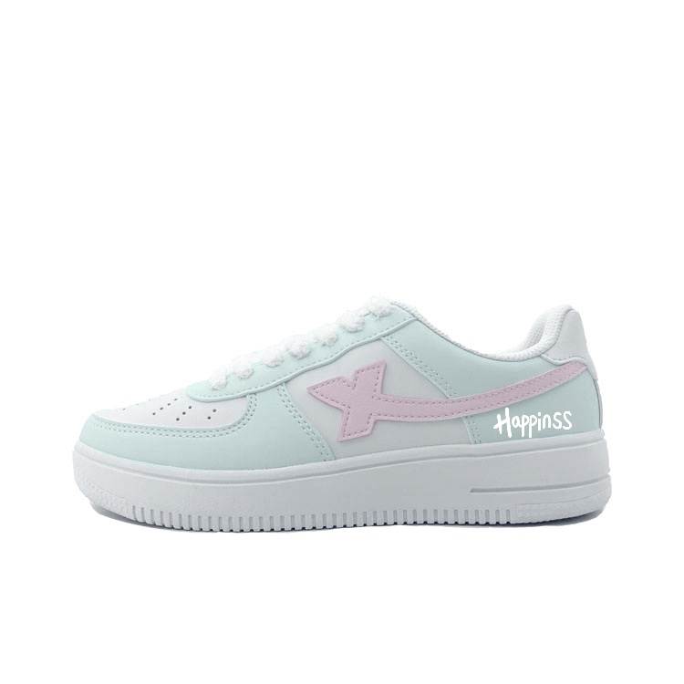 XTEP Air Force 1 Slip Resistant Abrasion Resistant Low top Skateboard Shoes Unisex Green Pink