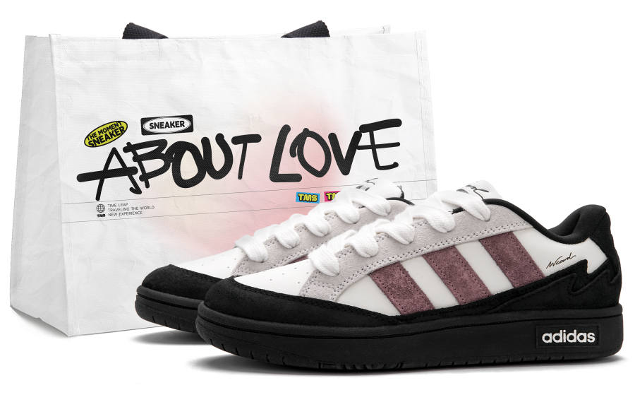 Adidas Adidas WCARD ADV Strawberry Cream Puff Low top Skateboard Shoes Unisex Black Pink