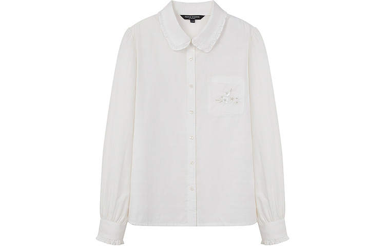 Teenie Weenie Year Of The Horse Collection Shirts Women's Ivory White Peter Pan Collar Moderate Other
