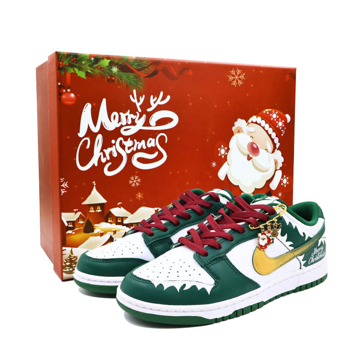 Nike Nike Dunk Slip Resistant Abrasion Resistant Low top Skateboard Shoes Unisex Green White