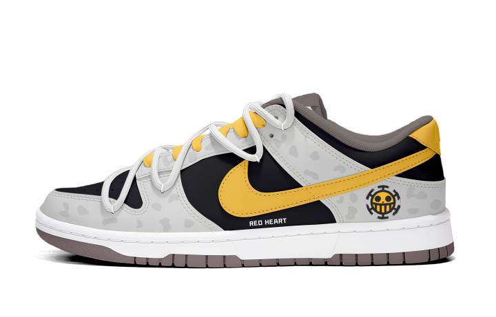 Nike Nike Dunk Red Heart Pirate Synthetic Leather, Leather Cushioning, Wear Resistant Low top Skateboard Shoes Unisex