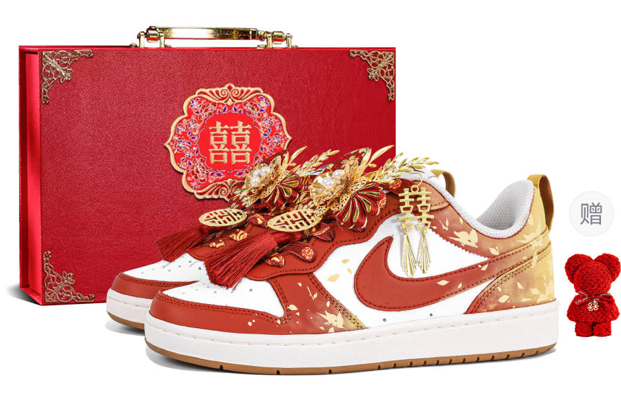Nike Nike Court Borough Years Of Joy Slip Resistant Abrasion Resistant Low top Skateboard Shoes Women's Red