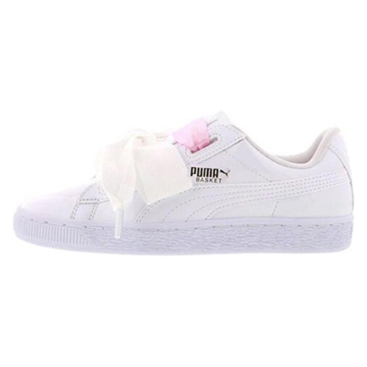 PUMA Basket Heart Lightweight Low top Skateboard Shoes Women's White