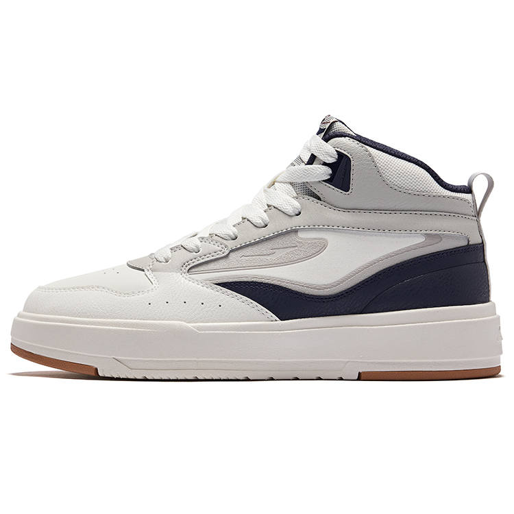 Erke Slip Resistant And Breathable High top Skateboard Shoes Men's Microcrystal White Shade 1 Gray