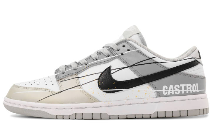 Nike Nike Dunk Extreme Speed Graffiti Abrasion Resistant Low top Skateboard Shoes Unisex Gray White