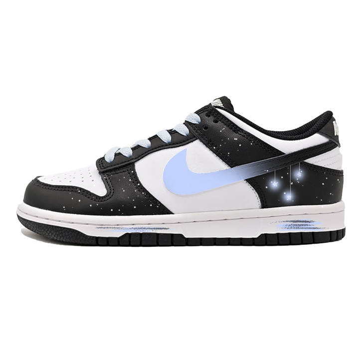 Nike Nike Dunk Starlight Synthetic Leather Abrasion Resistant Low top Skateboard Shoes Women's Blue