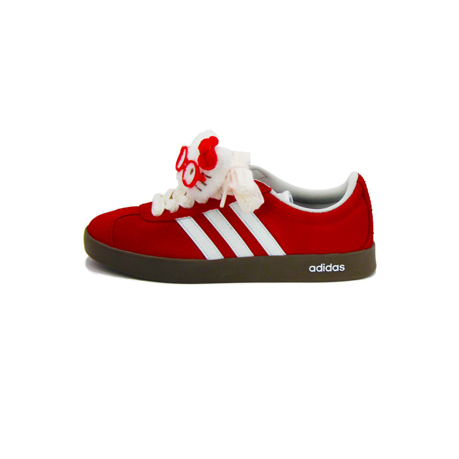 Adidas Adidas VL COURT 2.0 Abrasion Resistant Abrasion Resistant Low top Skateboard Shoes Unisex White Red