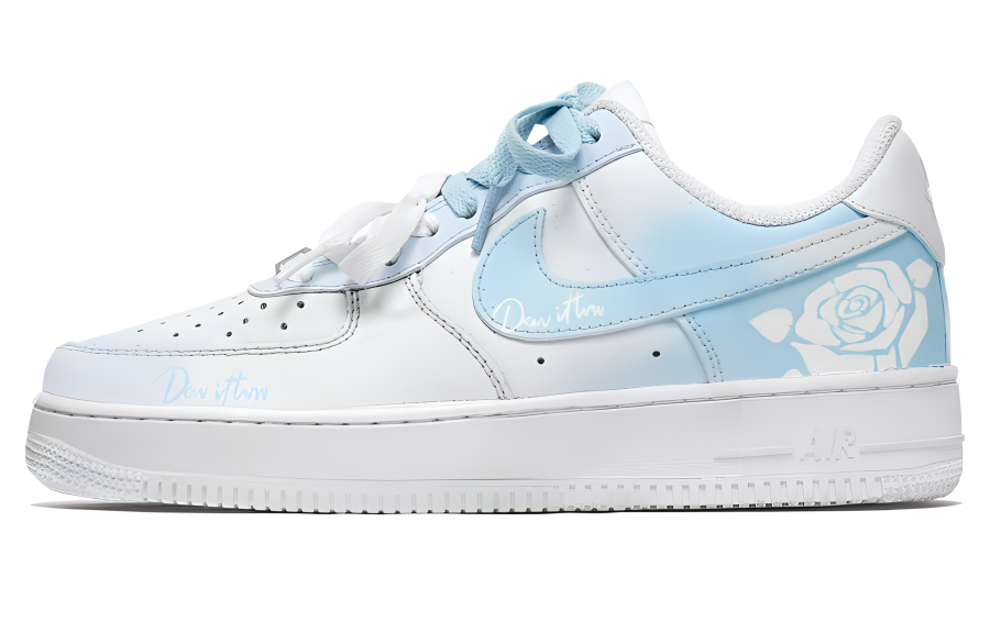 Nike Nike Air Force 1 Ice Crushing Cow Leather Abrasion Resistant Abrasion Resistant Low top Skateboard Shoes Men's