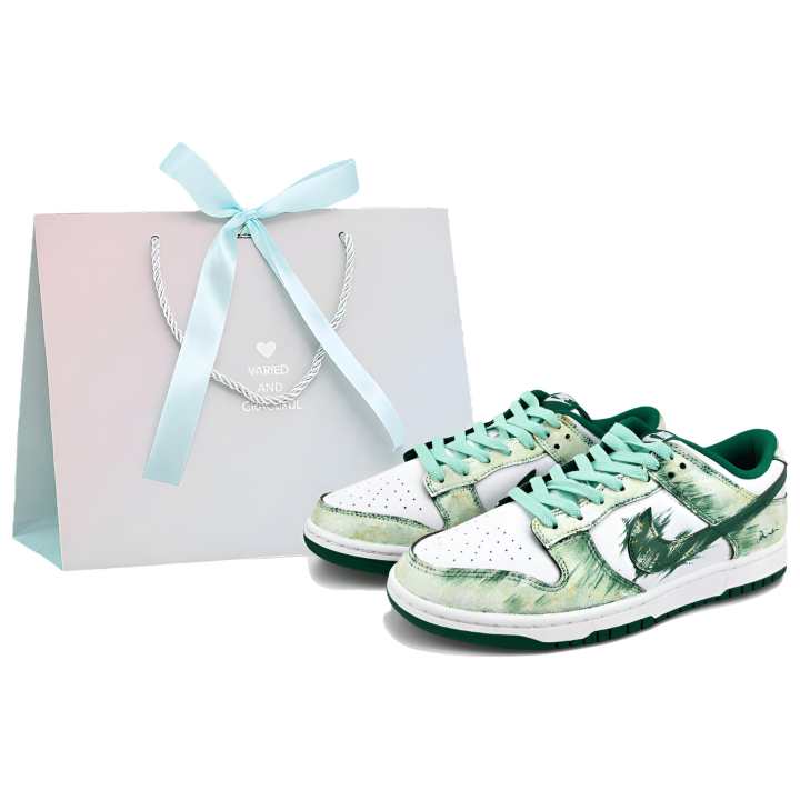Nike Nike Dunk Abrasion Resistant Lightweight Wear resistant And Lightweight Low top Skateboard Shoes Unisex Cyan