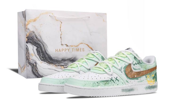 Nike Nike Court Vision 1 Spring Wilderness Graffiti, Shopping Bag Lightweight Breathable Lightweight And Breathable Low top