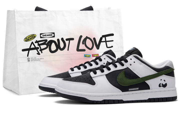 Nike Nike Dunk Olive Panda Low top Skateboard Shoes Unisex Black White