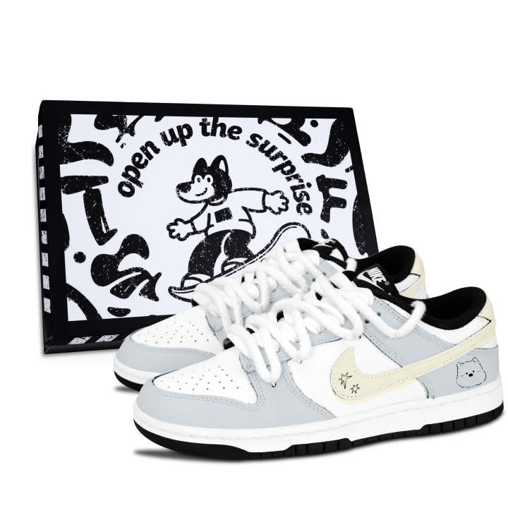 Nike Nike Dunk Black White, Salt Style Dog Slip Resistant Abrasion Resistant Slip Resistant Abrasion Resistant Low top