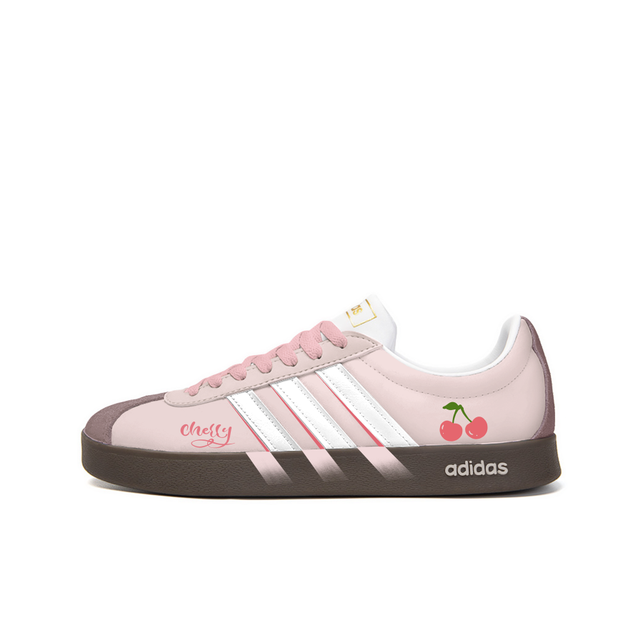 Adidas Adidas VL COURT 2.0 Abrasion Resistant Abrasion Resistant Low top Skateboard Shoes Women's White Pink