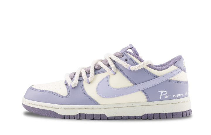 Nike Nike Dunk Starry Language Abrasion Resistant Low top Skateboard Shoes Unisex Light Purple