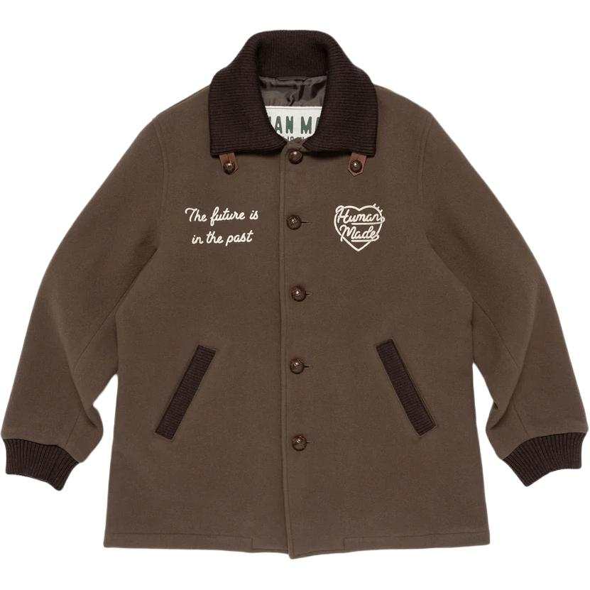 HUMAN MADE FW25 Coats Unisex Olive Green Lapel Moderate