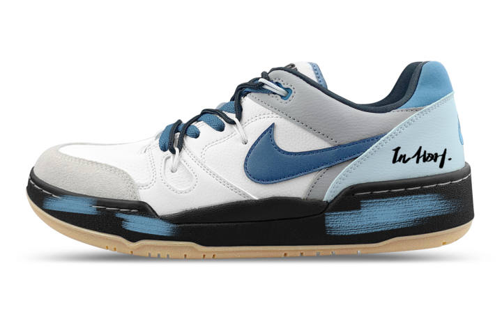 Nike Nike Full Force Low top Skateboard Shoes Men's Black White Blue