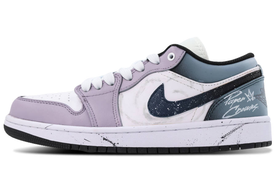 Jordan Jordan Air Jordan 1 Synthetic Leather Thermal Low top Skateboard Shoes Unisex Blue