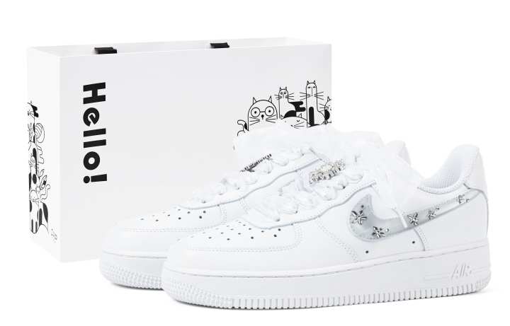 Nike Nike Air Force 1 Wear resistant And Lightweight Low top Skateboard Shoes Women's White