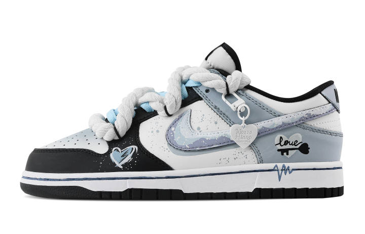Nike Nike Dunk Key Starfish Sea Slip Resistant Abrasion Resistant Low top Skateboard Shoes Unisex Black Blue