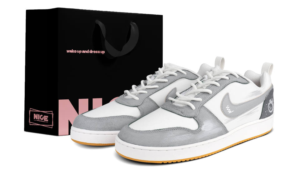Nike Nike Court Borough Height Increasing Low top Skateboard Shoes Men's Gray