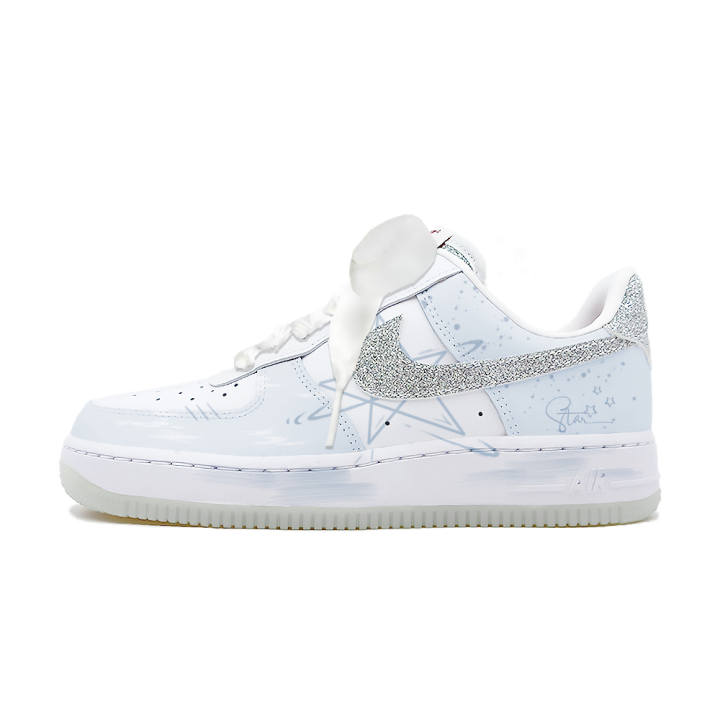 Nike Nike Air Force 1 Cerulean Nova Slip Resistant Cushioning Abrasion Resistant Low top Skateboard Shoes Women's Blue