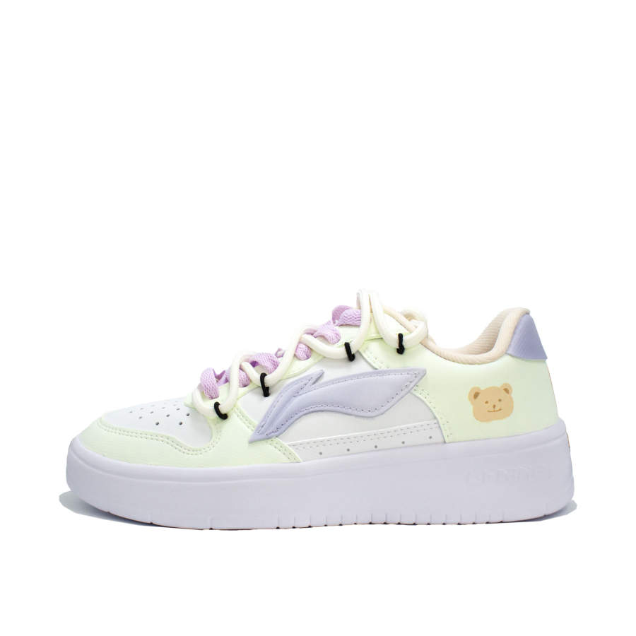 Li-Ning Li Ning Floating Boat Cushioning Lightweight Low top Skateboard Shoes Unisex Yellow Purple