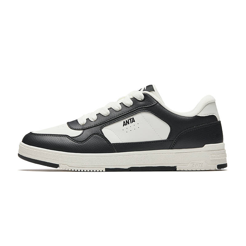 Anta Athleisure Slip Resistant, Abrasion Resistant, Breathable Low top Skateboard Shoes Men's White Black