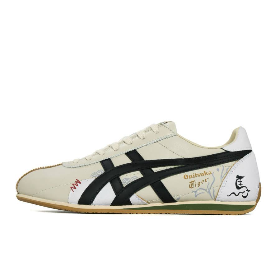 Onitsuka Tiger Runspark Abrasion Resistant Breathable Low top Rubber Casual Training Running Shoes Unisex Ecru