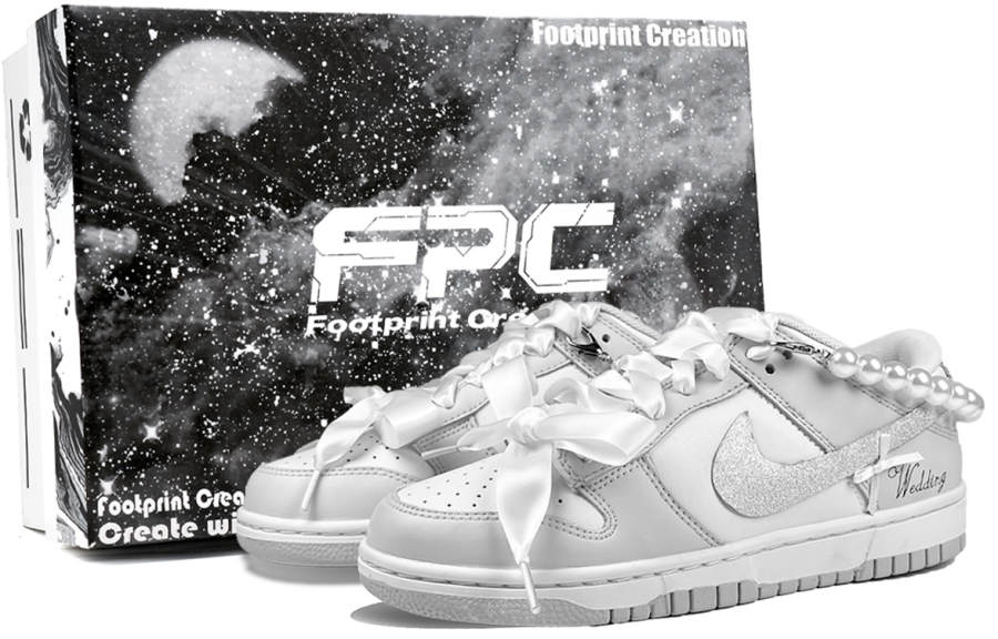 Nike Nike Dunk Dreamy Heart, Footprint Innovation Abrasion Resistant Low top Skateboard Shoes Women's Light Gray