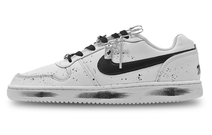 Nike Nike EBERNON Abrasion Resistant Low top Skateboard Shoes Unisex Black White