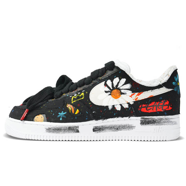 Nike Nike Air Force 1 Abrasion Resistant Abrasion Resistant Low top Skateboard Shoes Unisex Black